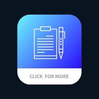 Document Business Clipboard File Page Planning Sheet Mobile App Button Android and IOS Line Version vector