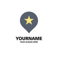 Location Stare Navigation Business Logo Template Flat Color vector