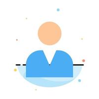 Administrator Man User Abstract Flat Color Icon Template vector