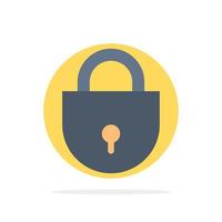 Internet Lock Locked Security Abstract Circle Background Flat color Icon vector