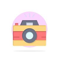 Camera Image Photo Photography Abstract Circle Background Flat color Icon vector