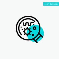 Germs Laboratory Magnifier Science turquoise highlight circle point Vector icon