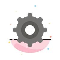 Gear Setting Cogs Abstract Flat Color Icon Template vector