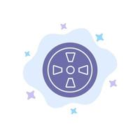 Fan Turbine Wind Blue Icon on Abstract Cloud Background vector