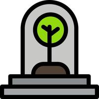 crecimiento empresarial nueva planta árbol color plano icono vector icono banner plantilla
