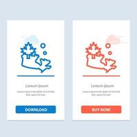 Map Canada Leaf  Blue and Red Download and Buy Now web Widget Card Template vector