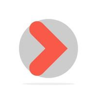 Arrow Right Forward Direction Abstract Circle Background Flat color Icon vector