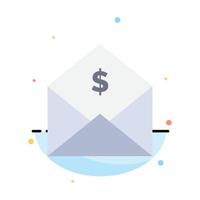 Dollar Mail Money MoneyOrder Abstract Flat Color Icon Template vector