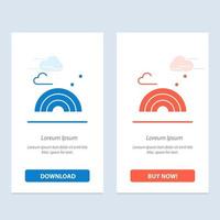 Nature Rainbow Spring Wave  Blue and Red Download and Buy Now web Widget Card Template vector