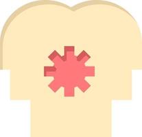 Brain Control Mind Setting  Flat Color Icon Vector icon banner Template
