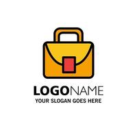 Bag Worker Logistic Global Business Logo Template Flat Color vector