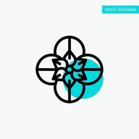 Anemone Anemone Flower Flower Spring Flower turquoise highlight circle point Vector icon