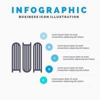 Document Education Files Line icon with 5 steps presentation infographics Background vector