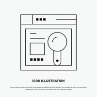 Browser Web Search Education Vector Line Icon
