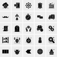 25 iconos de negocios universales vector ilustración de icono creativo para usar en proyectos relacionados con la web y dispositivos móviles