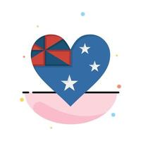 Australia Country Flag Nation Abstract Flat Color Icon Template vector