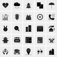 25 iconos de negocios universales vector ilustración de icono creativo para usar en proyectos relacionados con la web y dispositivos móviles