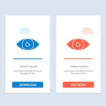 App Basic Icon Design Eye Mobile  Blue and Red Download and Buy Now web Widget Card Template vector