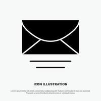 Mail Email Message Global solid Glyph Icon vector