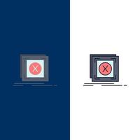 error aplicación mensaje problema servidor color plano icono vector