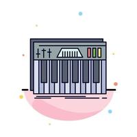 Controller keyboard keys midi sound Flat Color Icon Vector