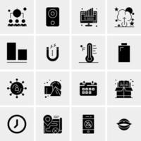 16 Universal Business Icons Vector Creative Icon Illustration to use in web and Mobile Related project