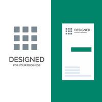 Web Grid Shape Squares Grey Logo Design and Business Card Template vector