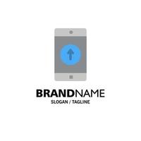 Application Mobile Mobile Application Smartphone Sent Business Logo Template Flat Color vector