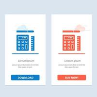 Pen Calculator Scale Education  Blue and Red Download and Buy Now web Widget Card Template vector