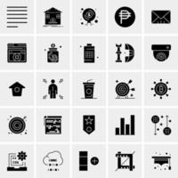 25 iconos de negocios universales vector ilustración de icono creativo para usar en proyectos relacionados con la web y dispositivos móviles