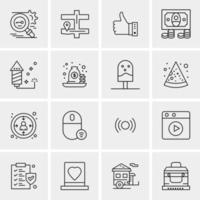 16 Universal Business Icons Vector Creative Icon Illustration to use in web and Mobile Related project