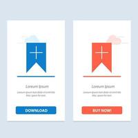 Tag Plus Interface User  Blue and Red Download and Buy Now web Widget Card Template vector