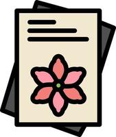 Seeds File Flower Spring  Flat Color Icon Vector icon banner Template