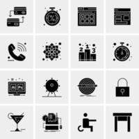 16 Universal Business Icons Vector Creative Icon Illustration to use in web and Mobile Related project