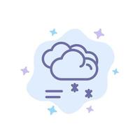 Cloud Raining Forecast Raining Rainy Weather Blue Icon on Abstract Cloud Background vector