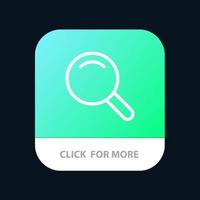 Expanded Search Ui Mobile App Button Android and IOS Line Version vector