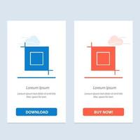 Crop Tool Transform  Blue and Red Download and Buy Now web Widget Card Template vector