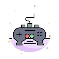 Game Pad Video Xbox PlayStation Abstract Flat Color Icon Template vector