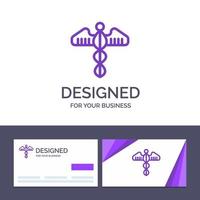tarjeta de visita creativa y plantilla de logotipo símbolo médico ilustración de vector de cuidado de la salud del corazón