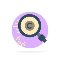 Content Copyright Find Owner Property Abstract Circle Background Flat color Icon vector