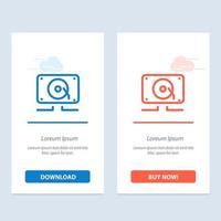 Music Audio Speaker Loud  Blue and Red Download and Buy Now web Widget Card Template vector