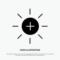 Brightness Interface Ui User solid Glyph Icon vector