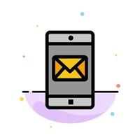 Application Mobile Mobile Application Mail Abstract Flat Color Icon Template vector