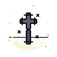 celebración cruz cristiana pascua resumen color plano icono plantilla vector