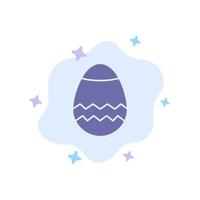 Easter Egg Spring Blue Icon on Abstract Cloud Background vector