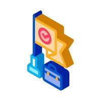 quality policy isometric icon vector illustration