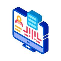 data policy isometric icon vector illustration