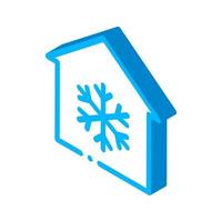 vector de equipo de enfriamiento de edificio y copo de nieve