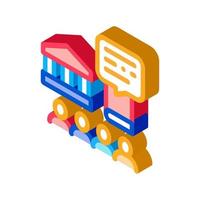 control policy isometric icon vector illustration