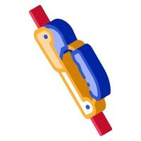 Alpinism Rope Movement Mechanism Tool isometric icon vector